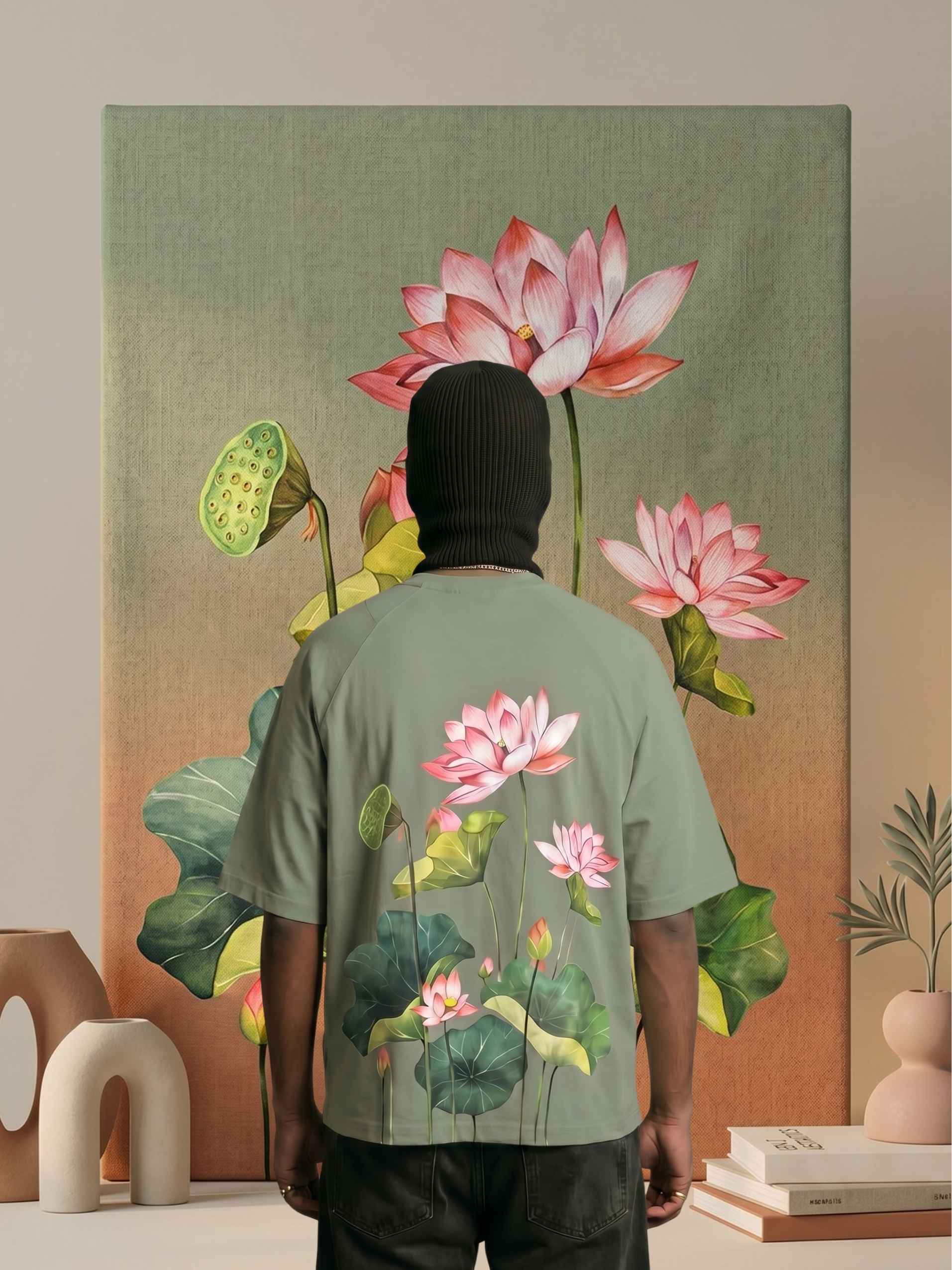"White lotus"  Zero-G Raglan - Light Green