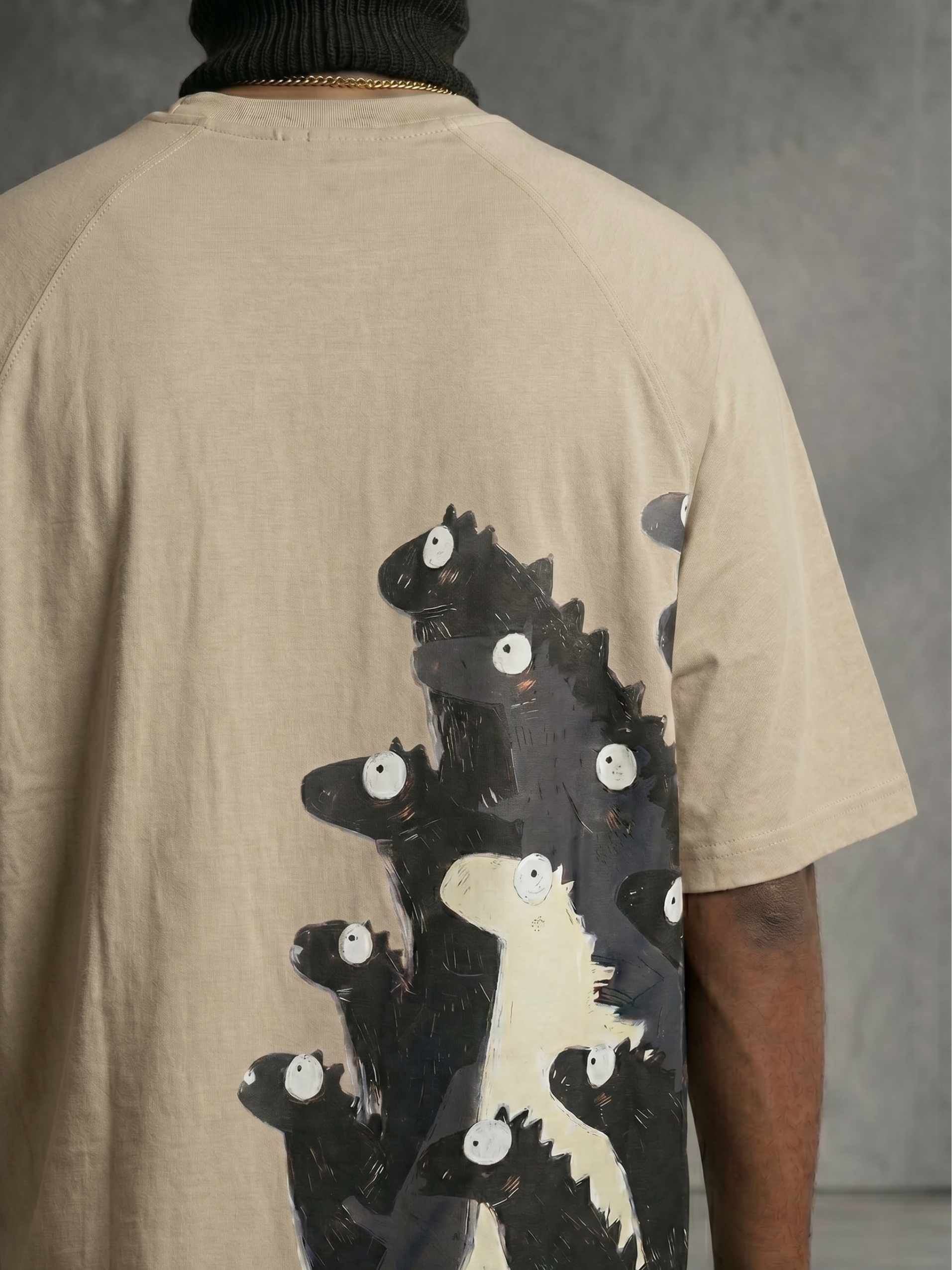 Kaiju Stack Zero-G Raglan - Beige