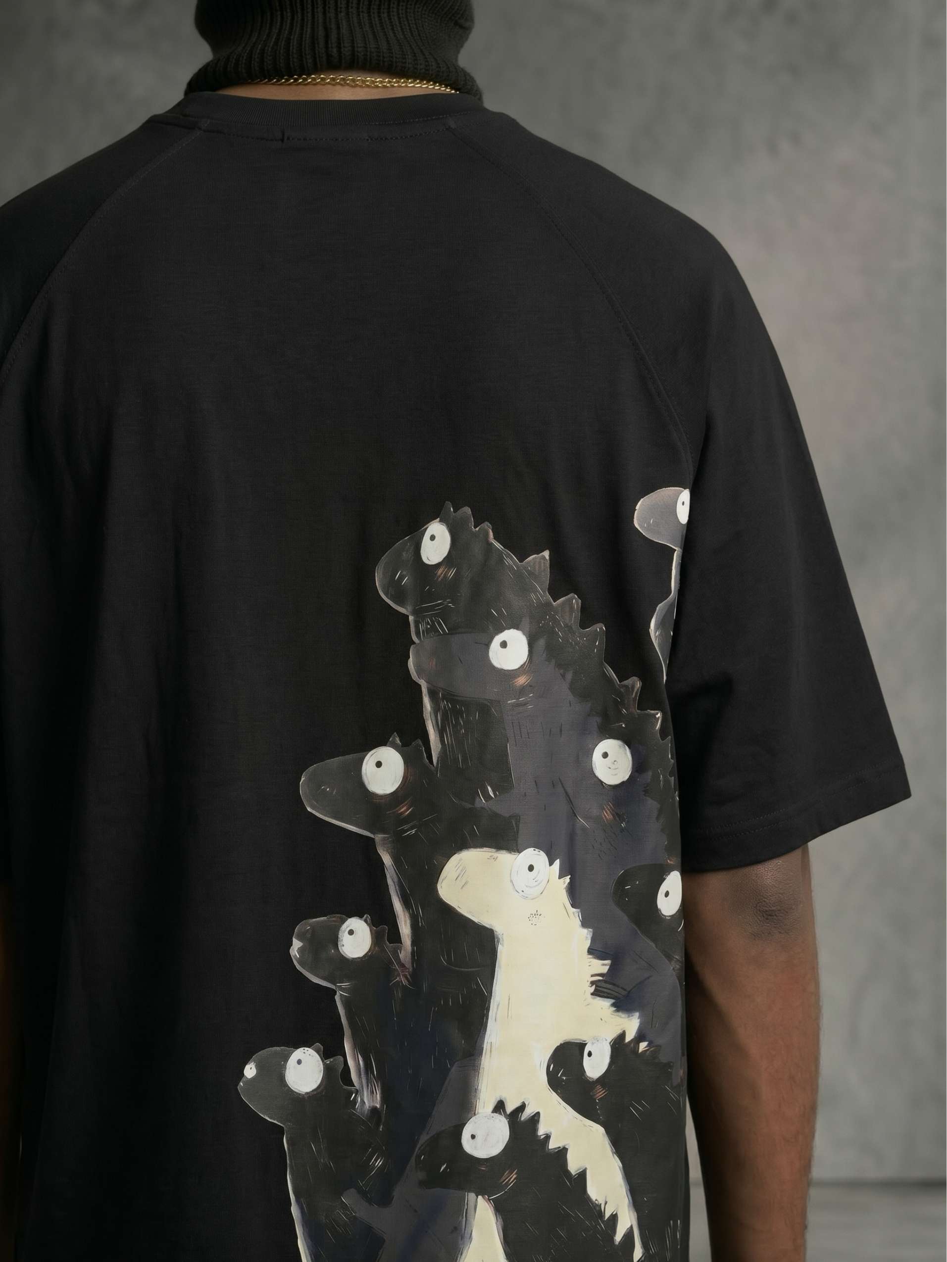 Kaiju Stack Zero-G Raglan - Black