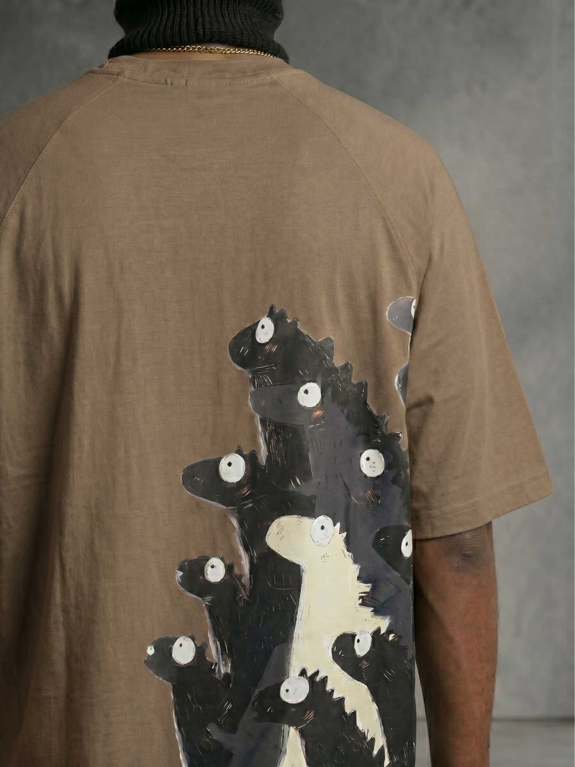 Kaiju Stack Zero-G Raglan - Brown