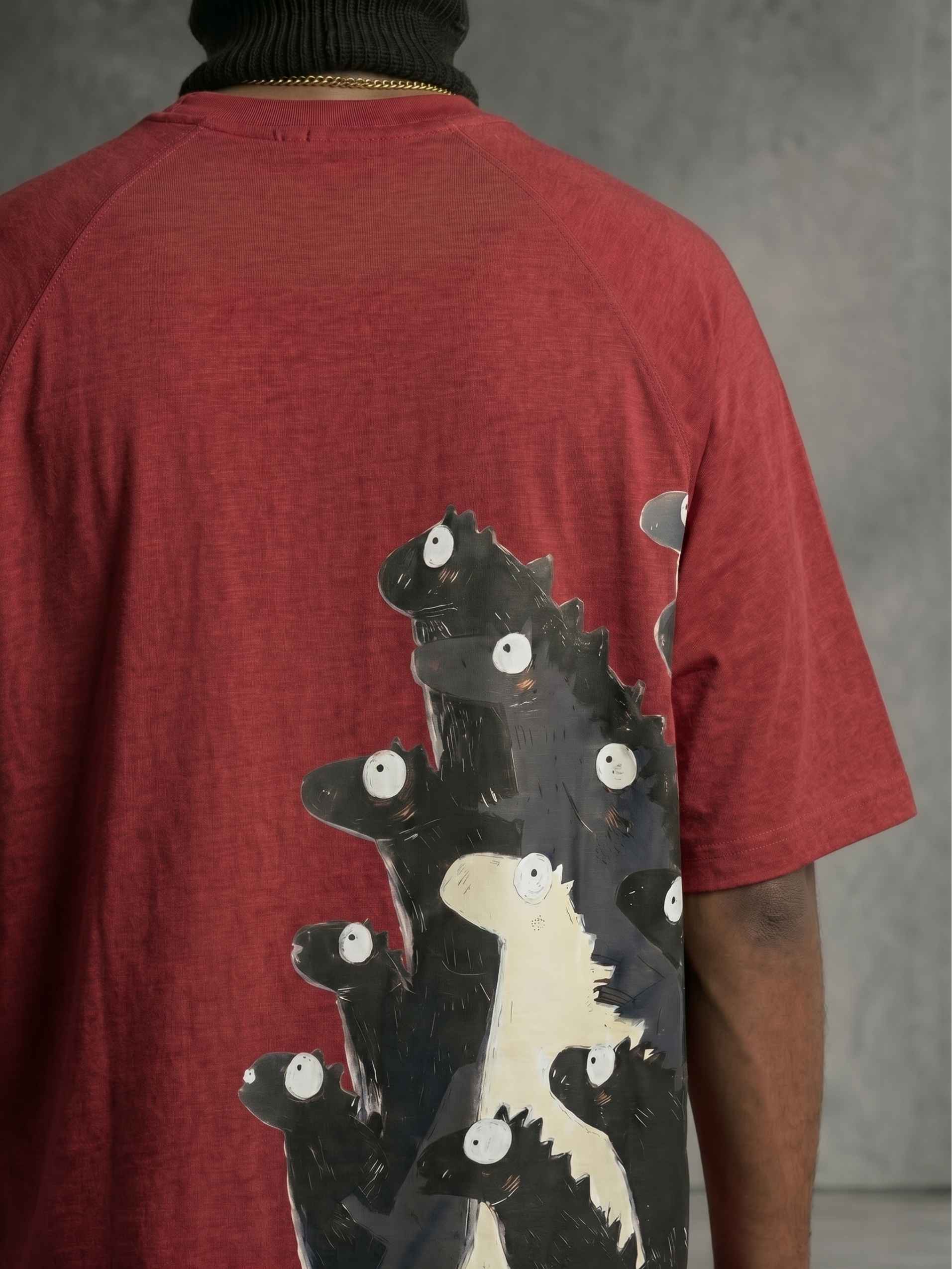 Kaiju Stack Zero-G Raglan - Red