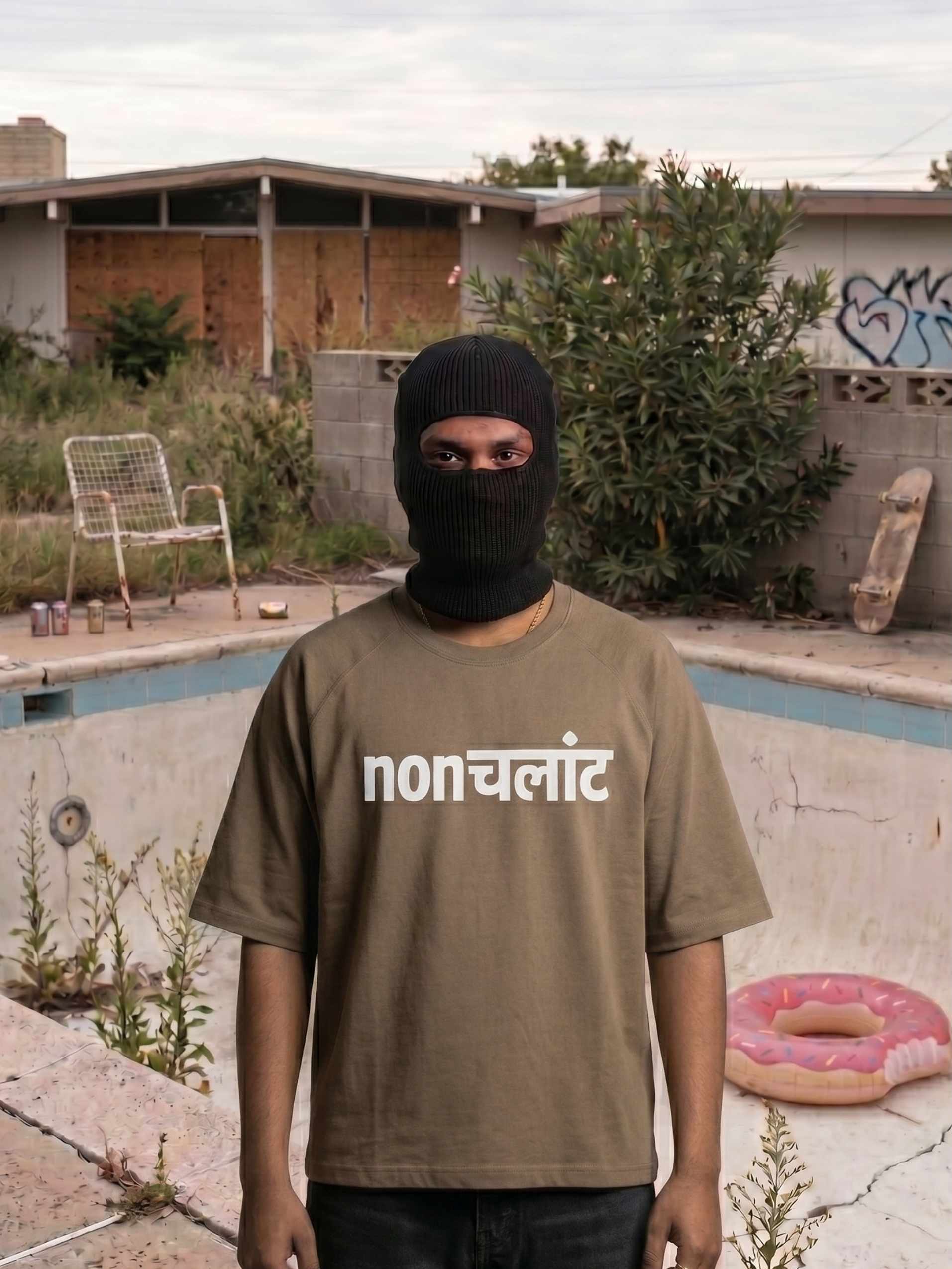 Nonchalant Zero-G Raglan - Brown