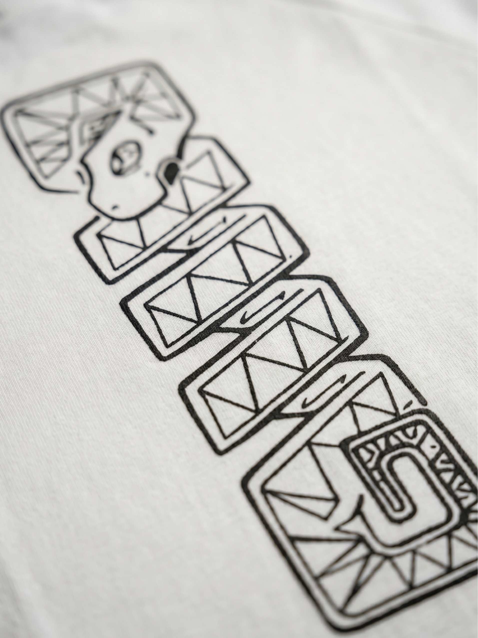 Ancient Glyph Zero-G Raglan - White