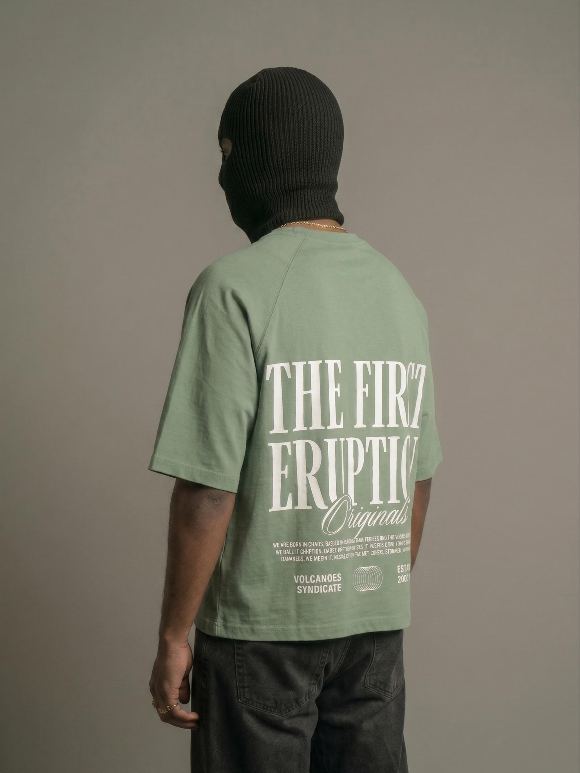 The First Eruption Zero-G Raglan - Green