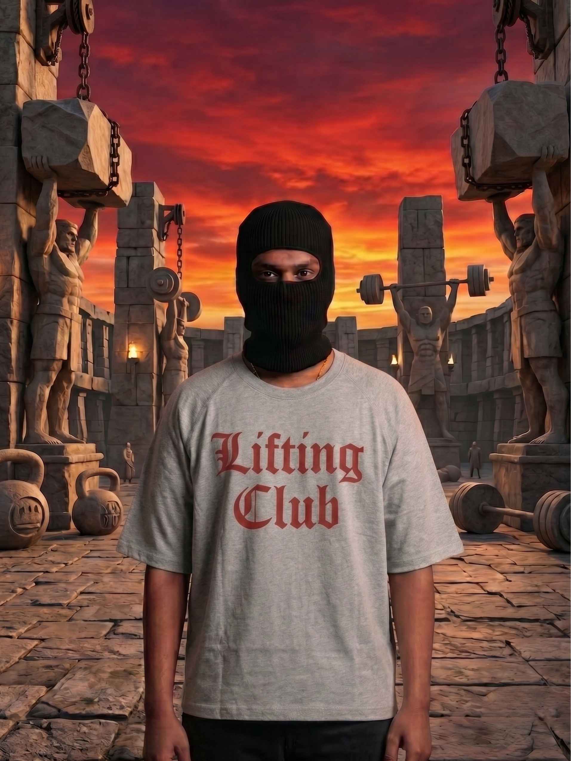 Gothic Lifting Club Zero-G Raglan - Grey