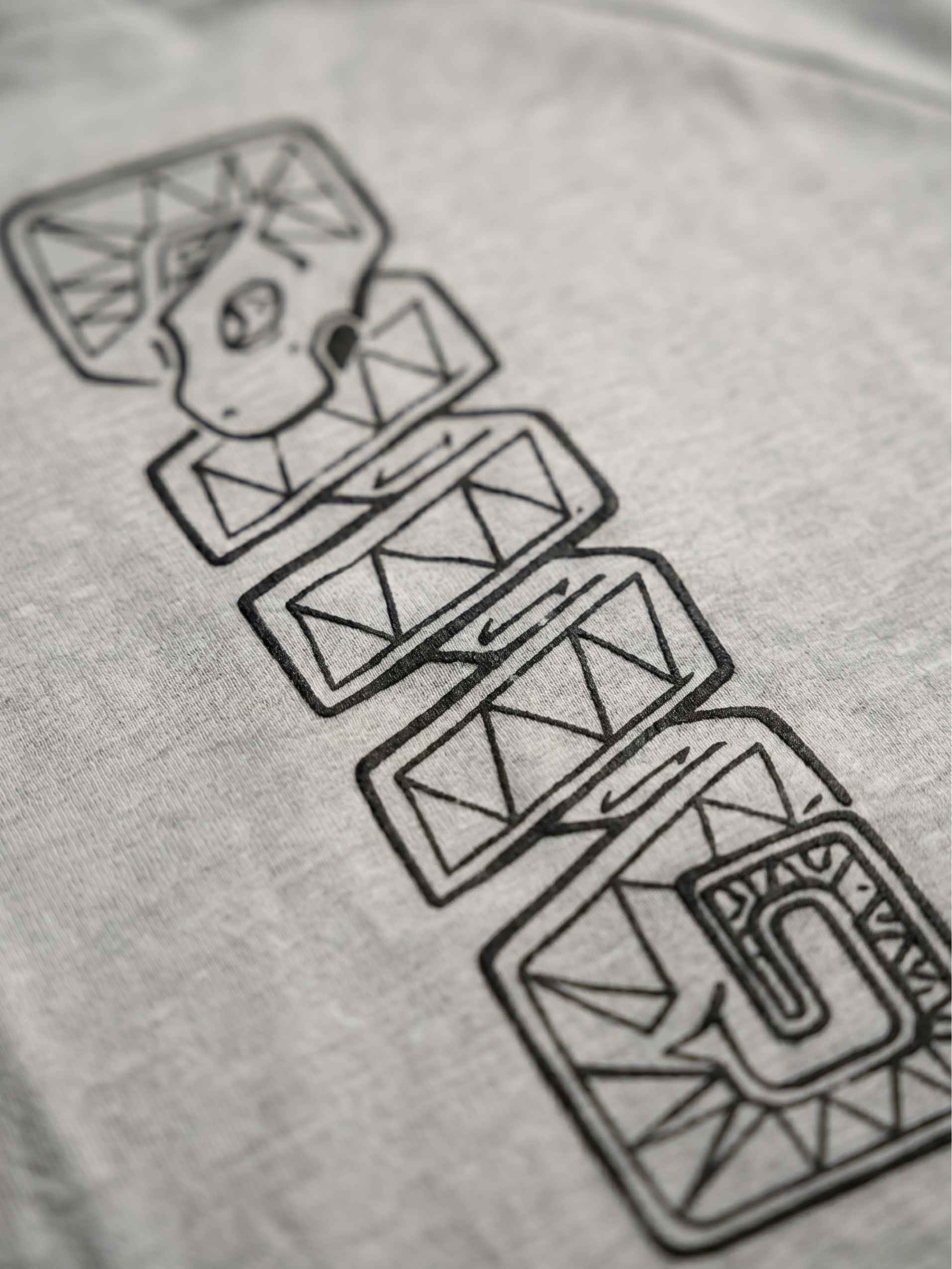 Ancient Glyph Zero-G Raglan - Grey