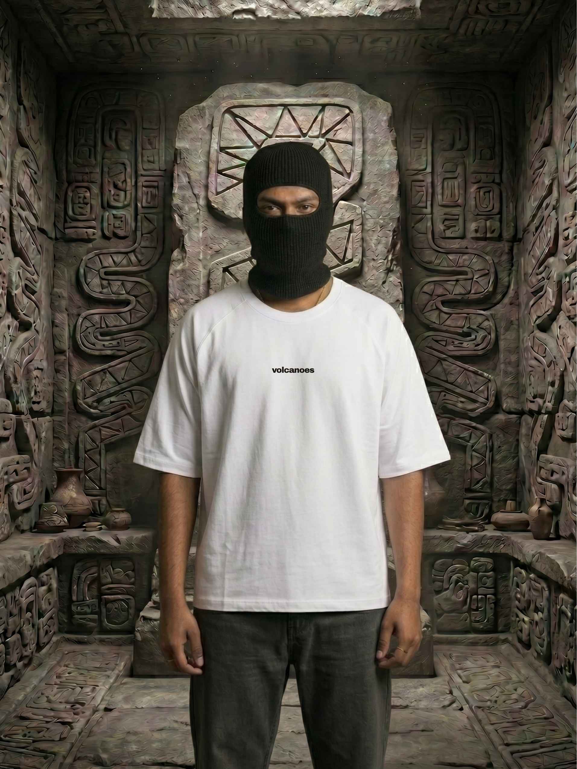 Ancient Glyph Zero-G Raglan - White