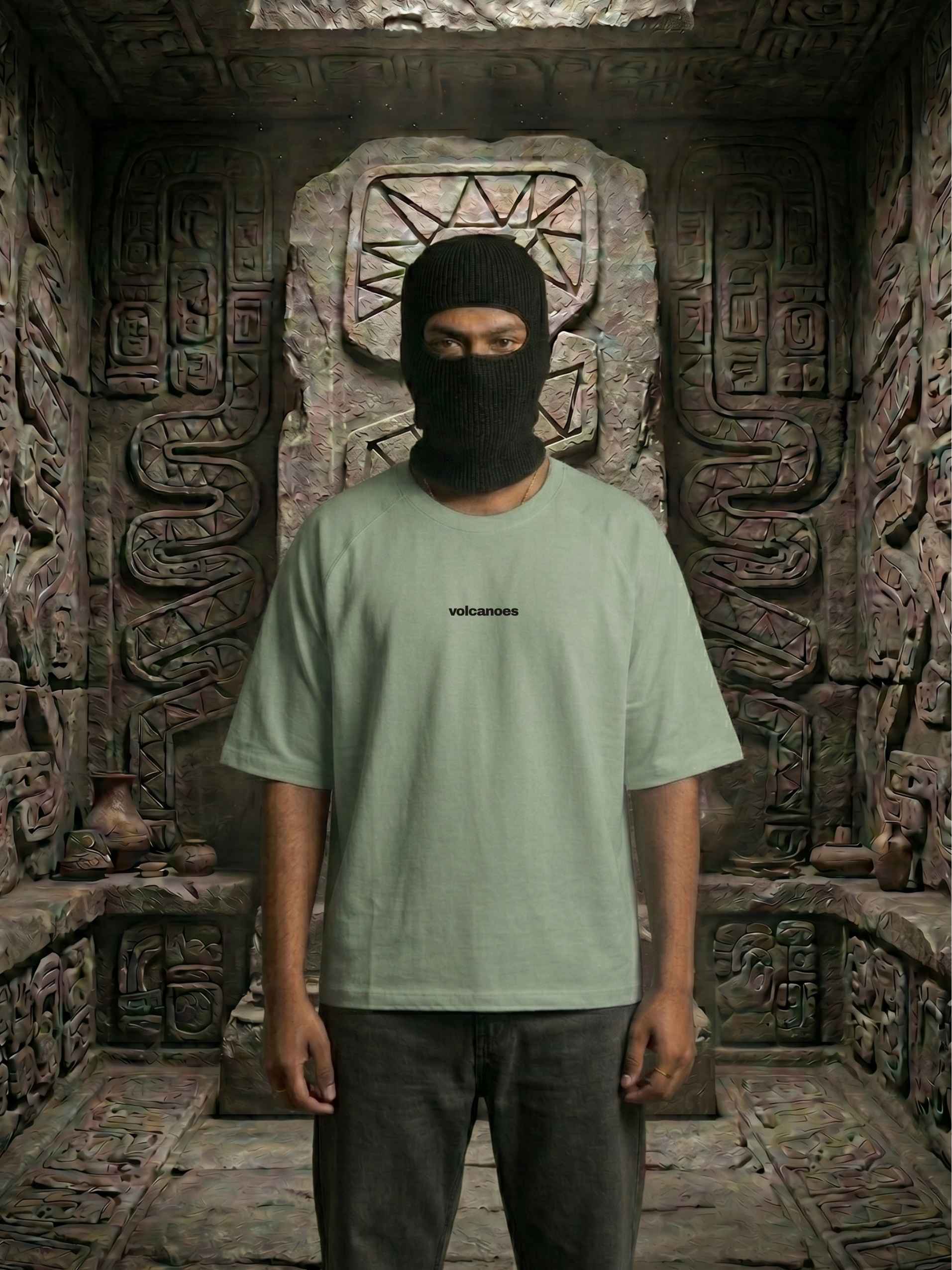 Ancient Glyph Zero-G Raglan - Green