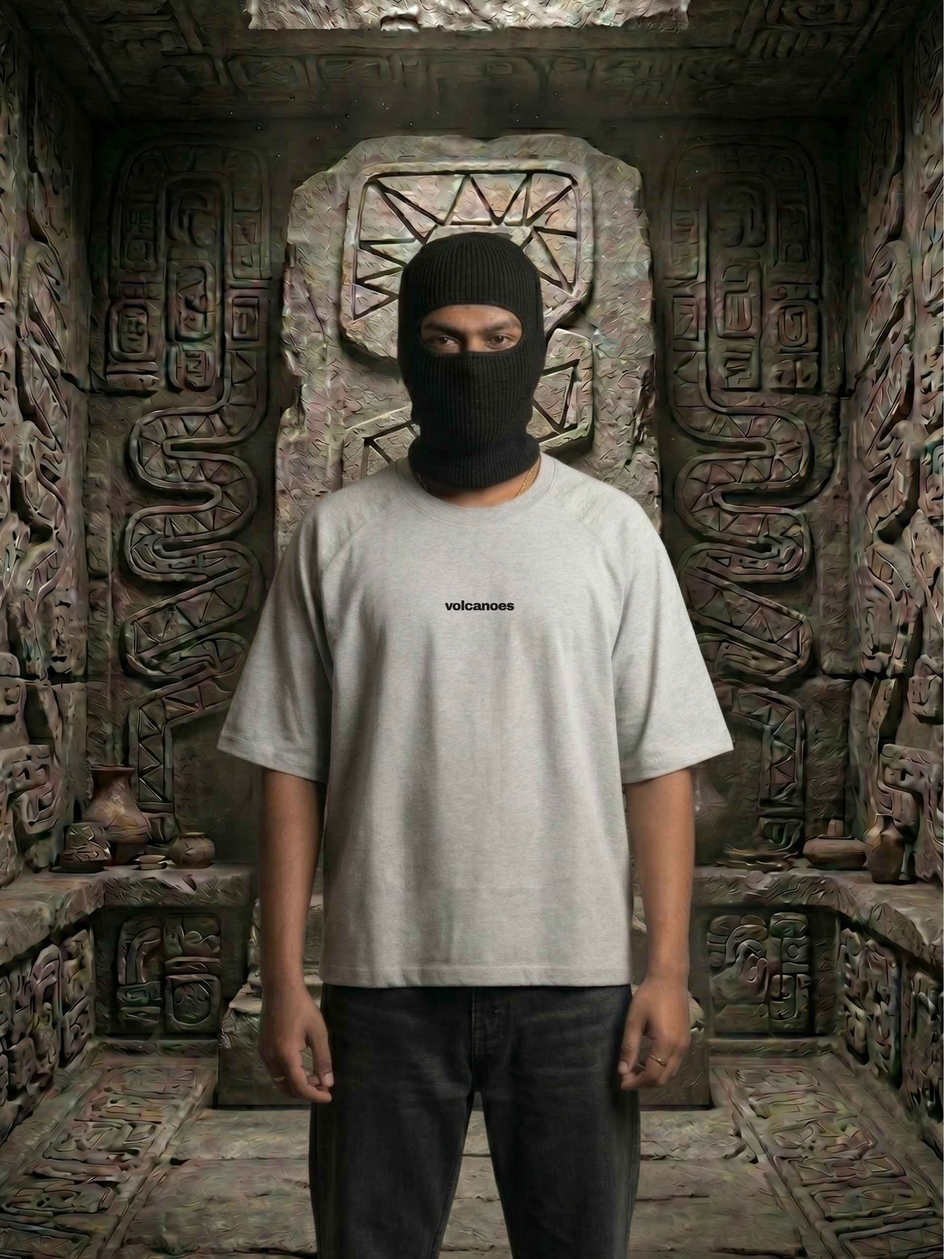 Ancient Glyph Zero-G Raglan - Grey