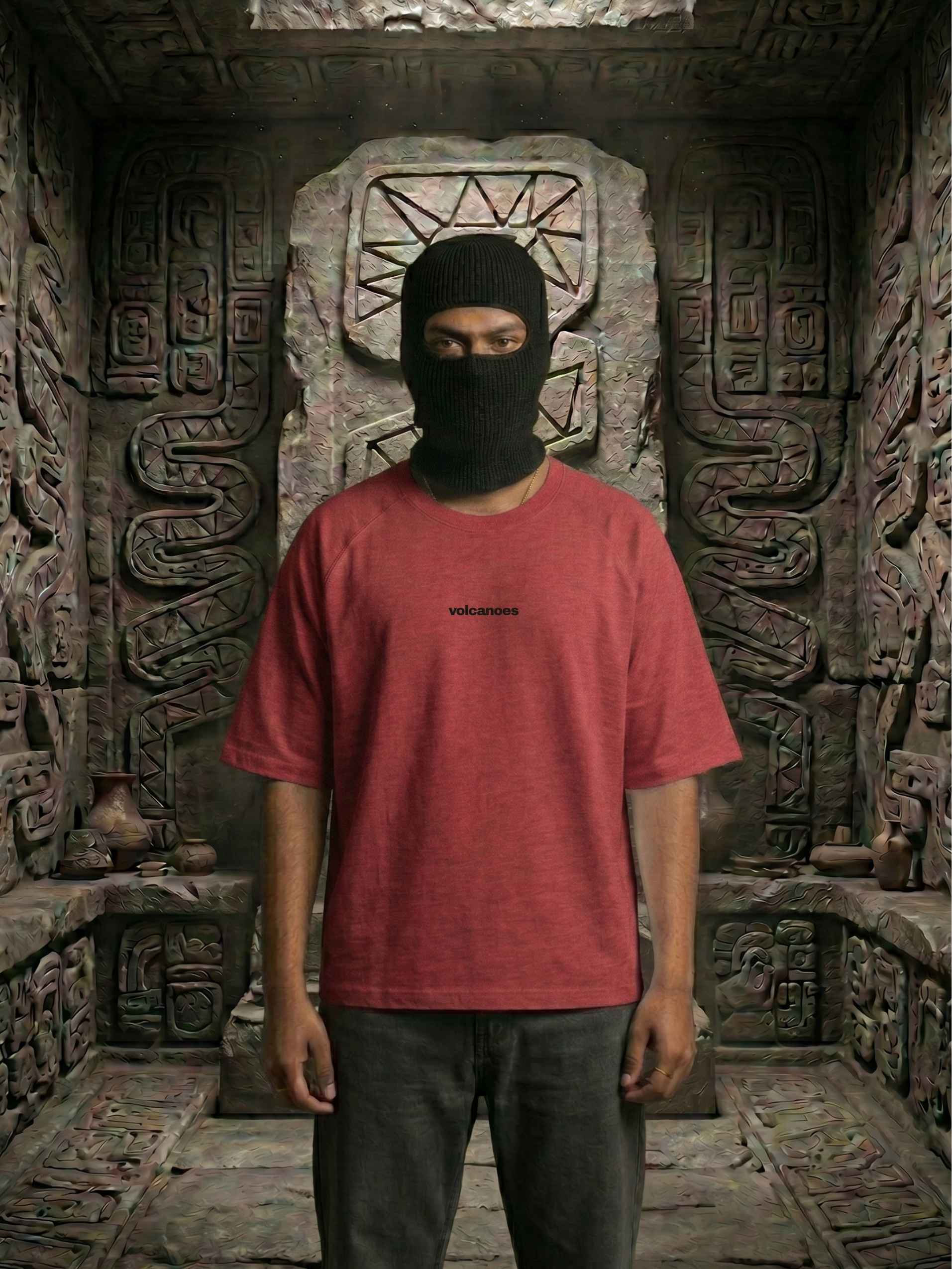 Ancient Glyph Zero-G Raglan - Red